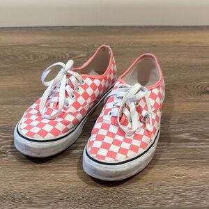 Vans Laced Pink Checker‎ Sneakers Size 7